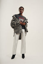Le Pantalon Rodney Effet Cuir Métal Argenté