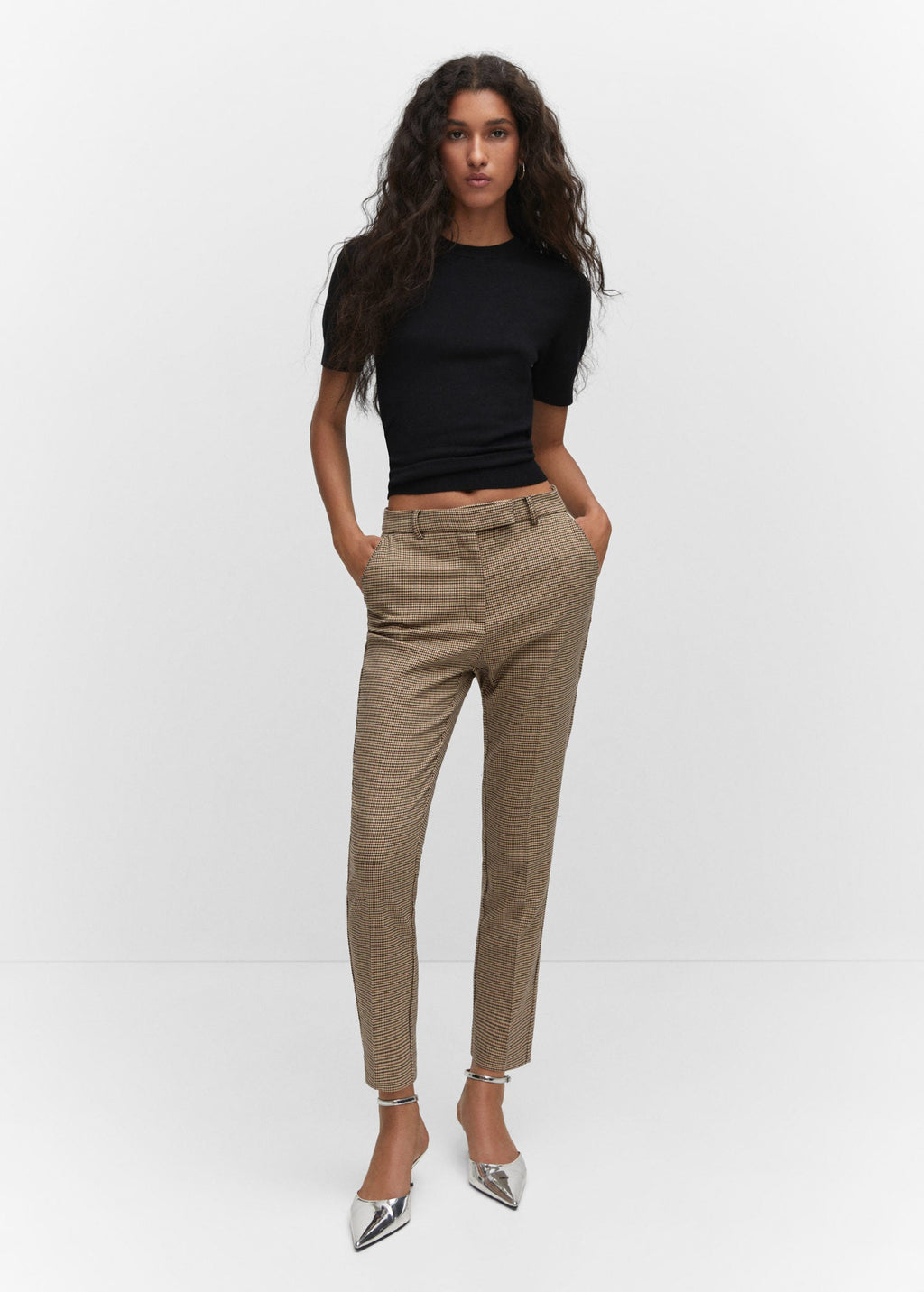 Normal Waist Skinny Trousers - Green