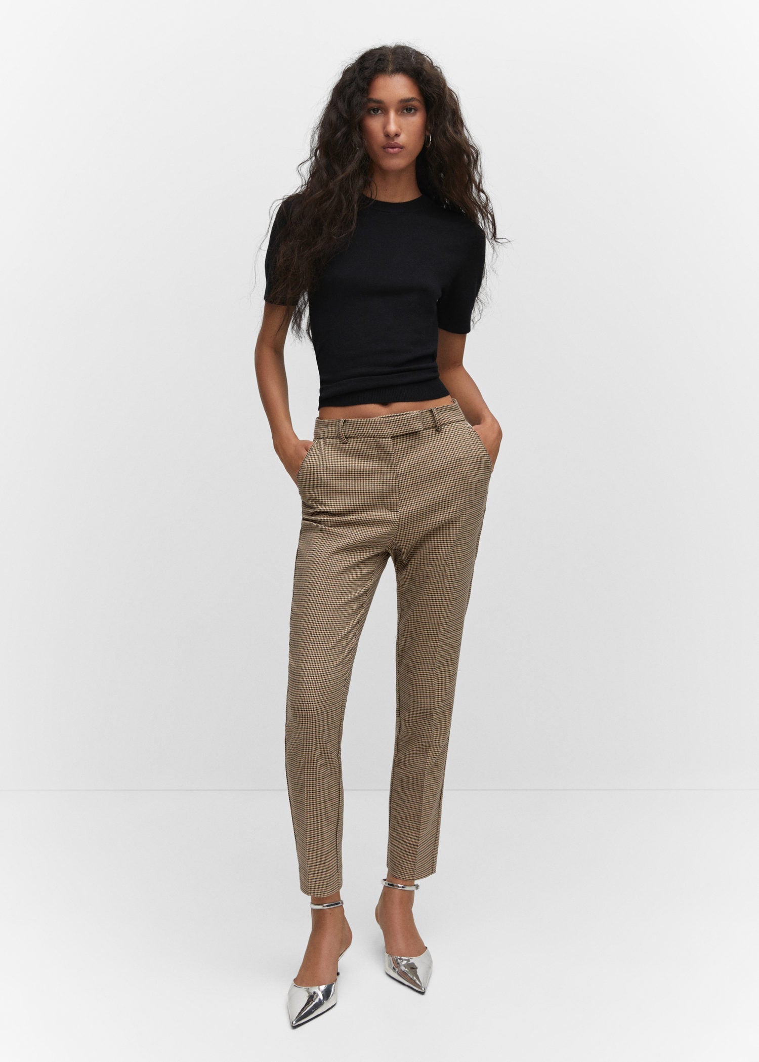 Normal Waist Skinny Trousers - Green
