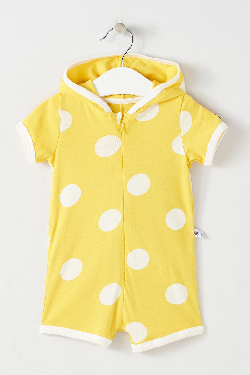 Pelele Con Capucha - Amarillo Y Blanco - Bebé