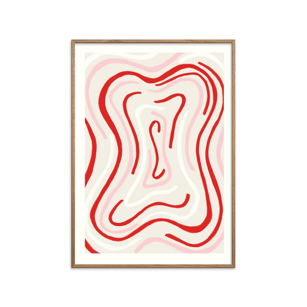 Engberg Studio – Scalloped Lines – Red & Pink
