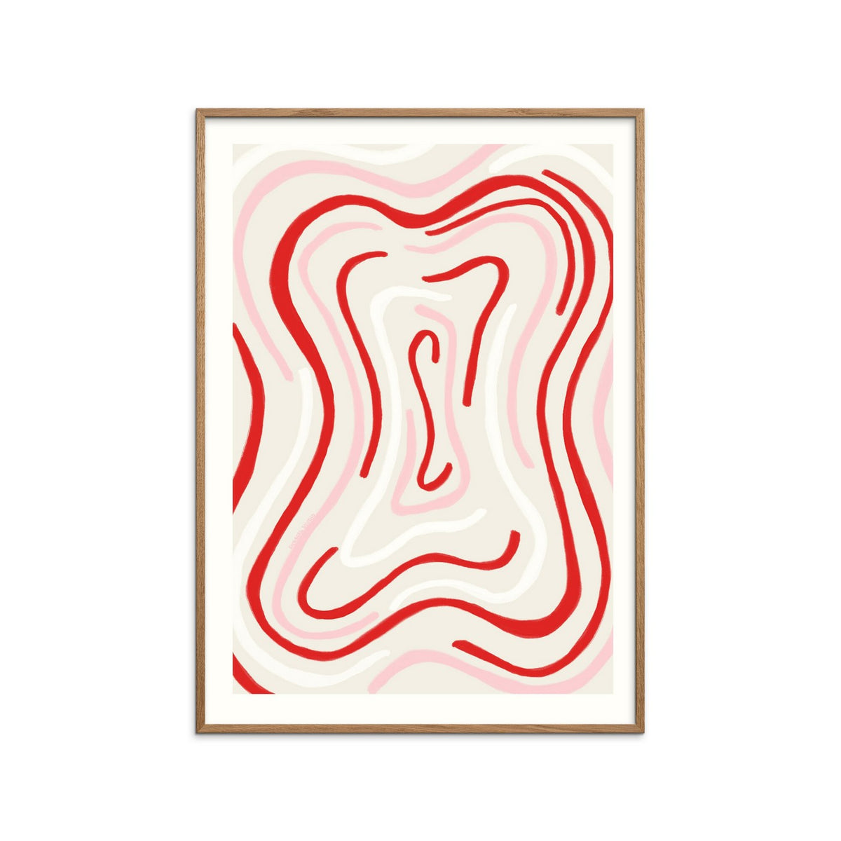 Engberg Studio – Scalloped Lines – Red & Pink
