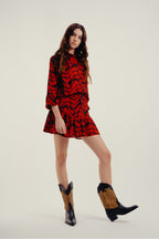 The Red Ethnic Zebra Jill Blouse