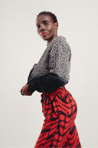 Los pantalones rojos de cebra Tracy