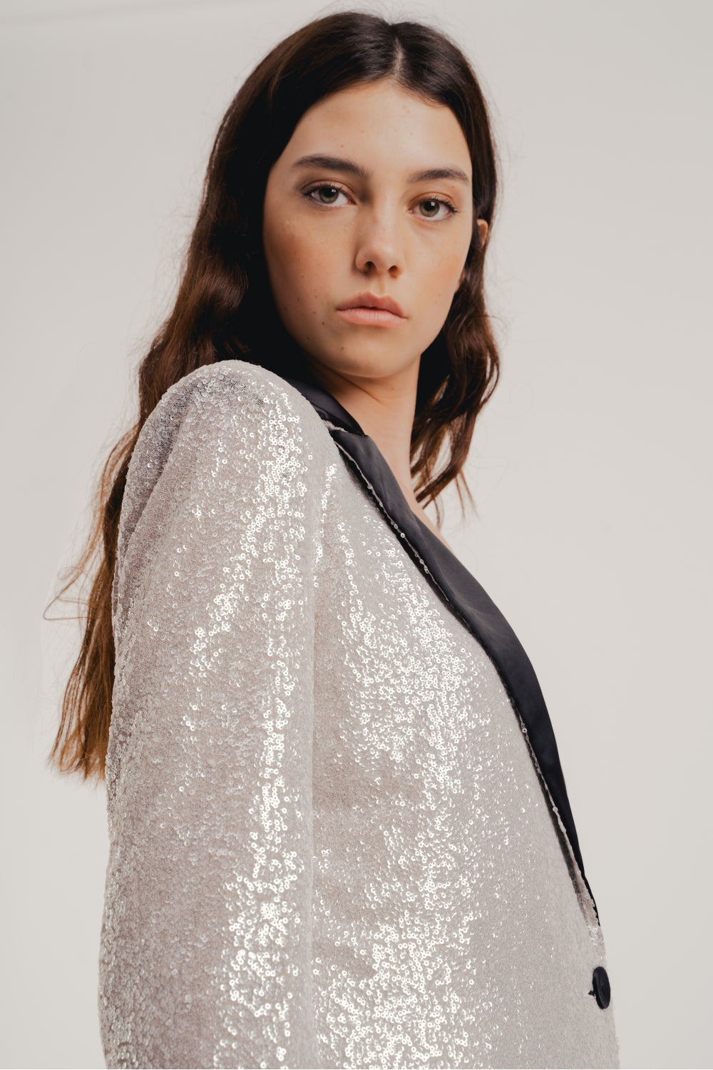 Le Blazer Blondie Gris A  Paillettes