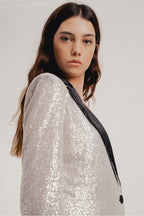 Le Blazer Blondie Gris A  Paillettes