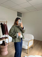 Veste Trench Edith En Coton Liberty Kaki