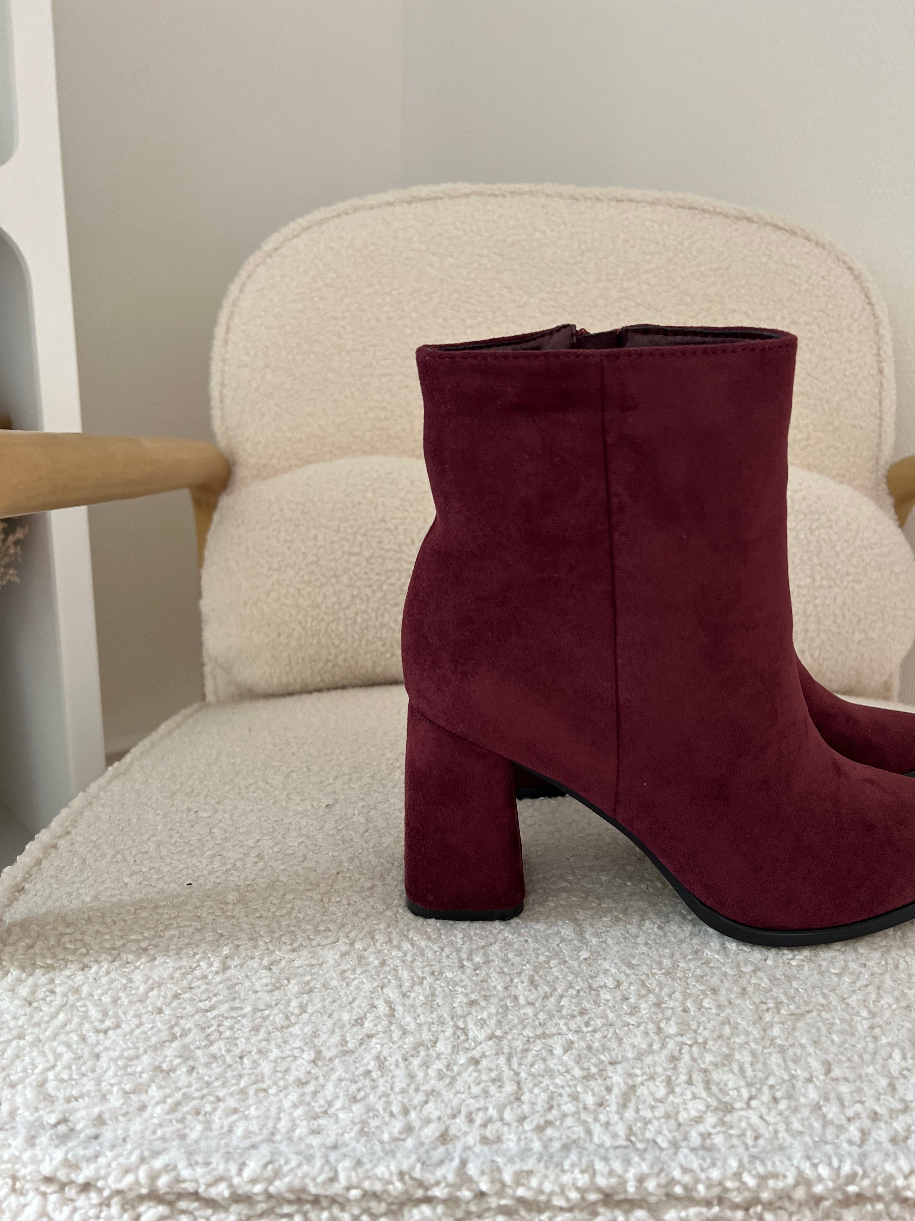 Botines de ante burdeos Mia