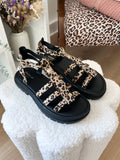Amalia Leopard Sandals