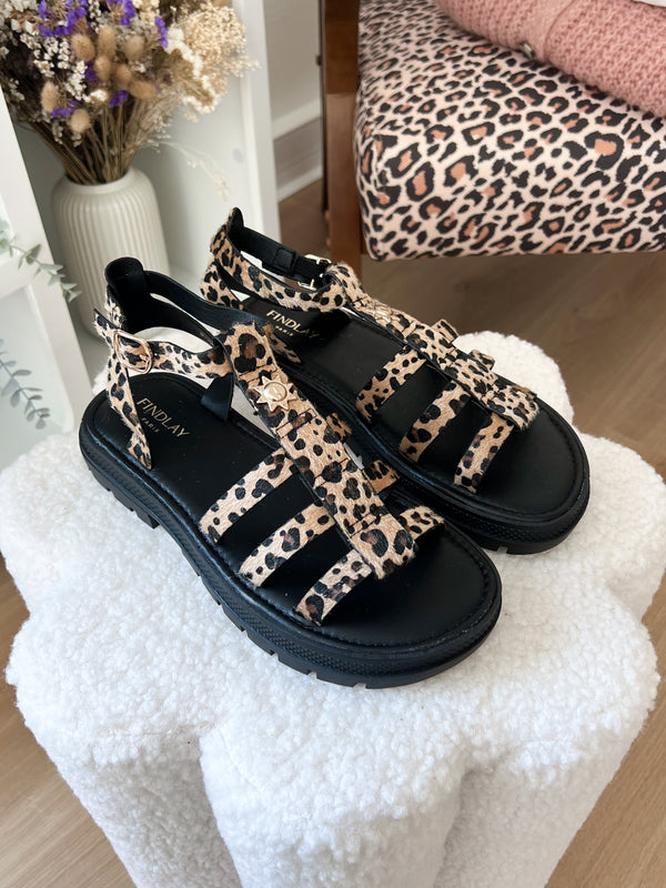 Amalia Leopard Sandals