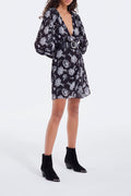 The Kooples - Robe Portefeuille Noir - Femme