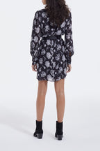 The Kooples - Robe Portefeuille Noir - Femme