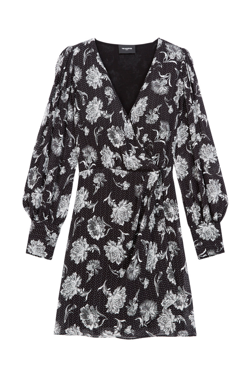 The Kooples - Robe Portefeuille Noir - Femme