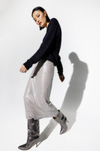 La falda de lentejuelas gris Henriette