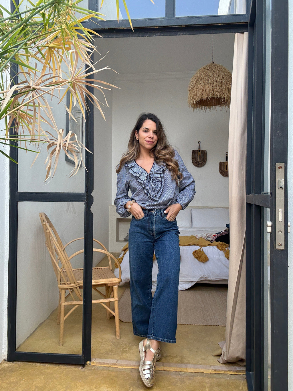 Blusa Stella Vichy Azul Marino