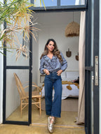 Blusa Stella Vichy Azul Marino