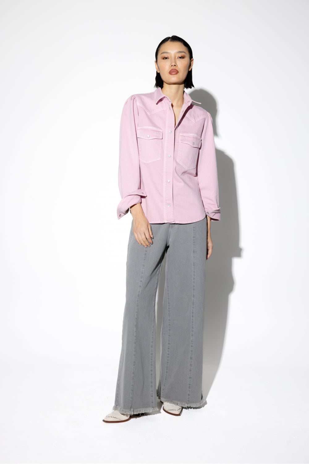 The Jacob Eco Jean Pink Overshirt