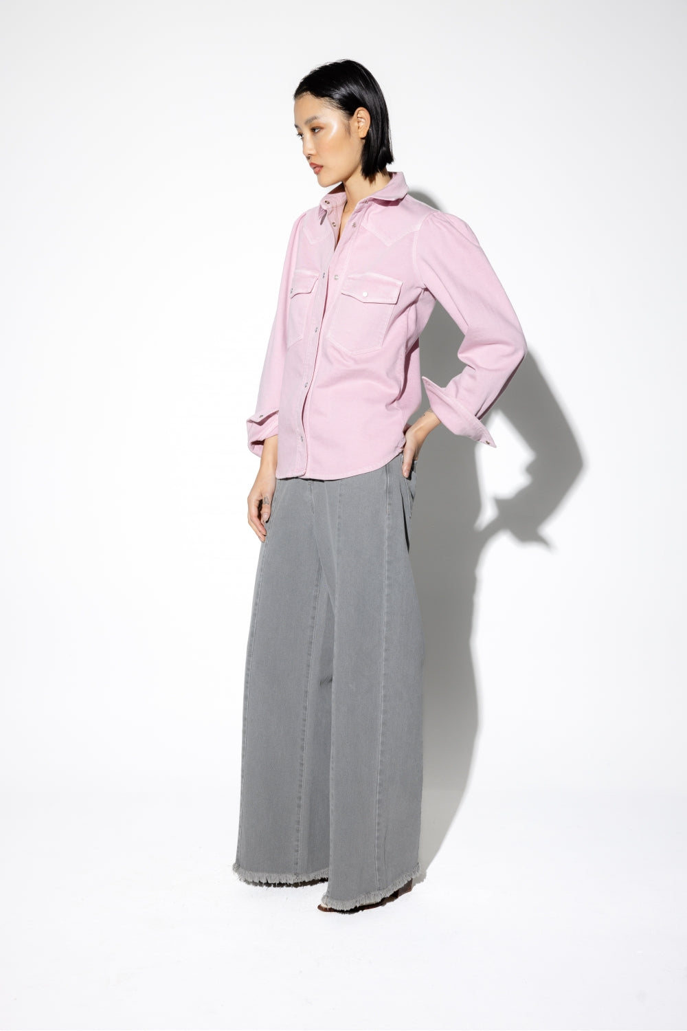 The Jacob Eco Jean Pink Overshirt