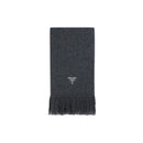 Foulard Logo Prada Cashmere - Homme - Grey
