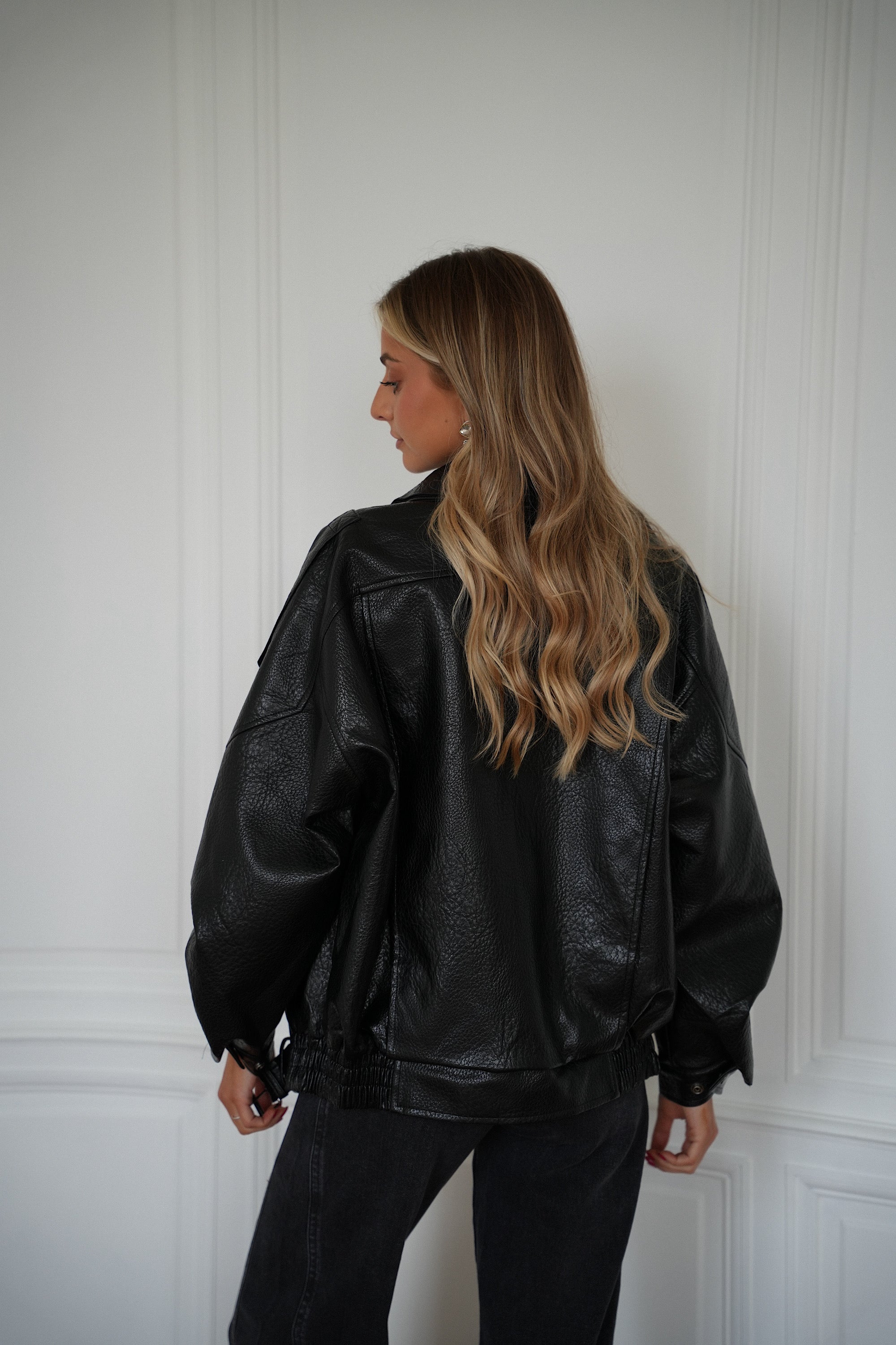 Veste En Similicuir Ivy - Noire