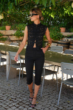 Pantalones capri Noémie - Negro