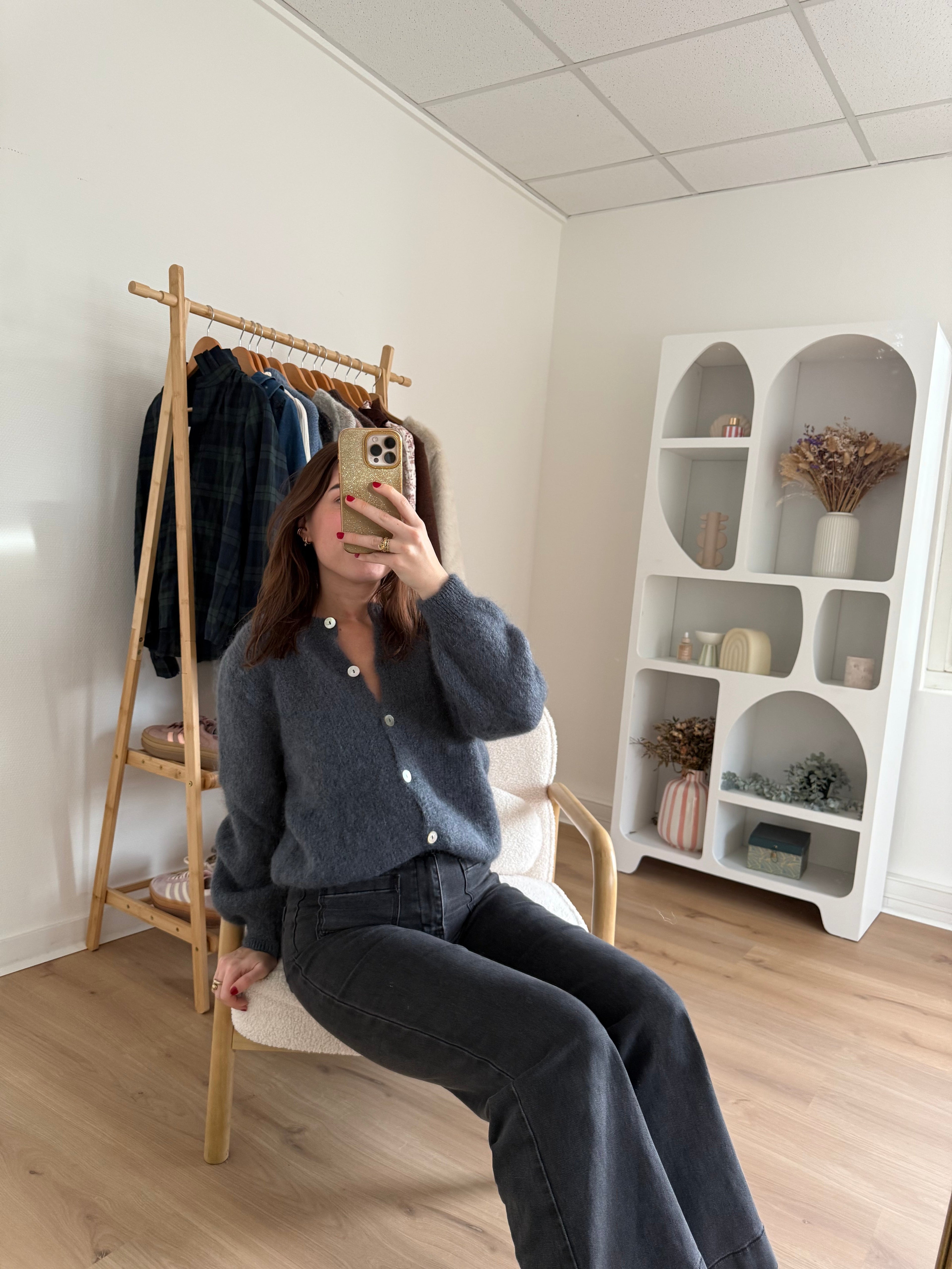 Dark Gray Bianca Wool Knit