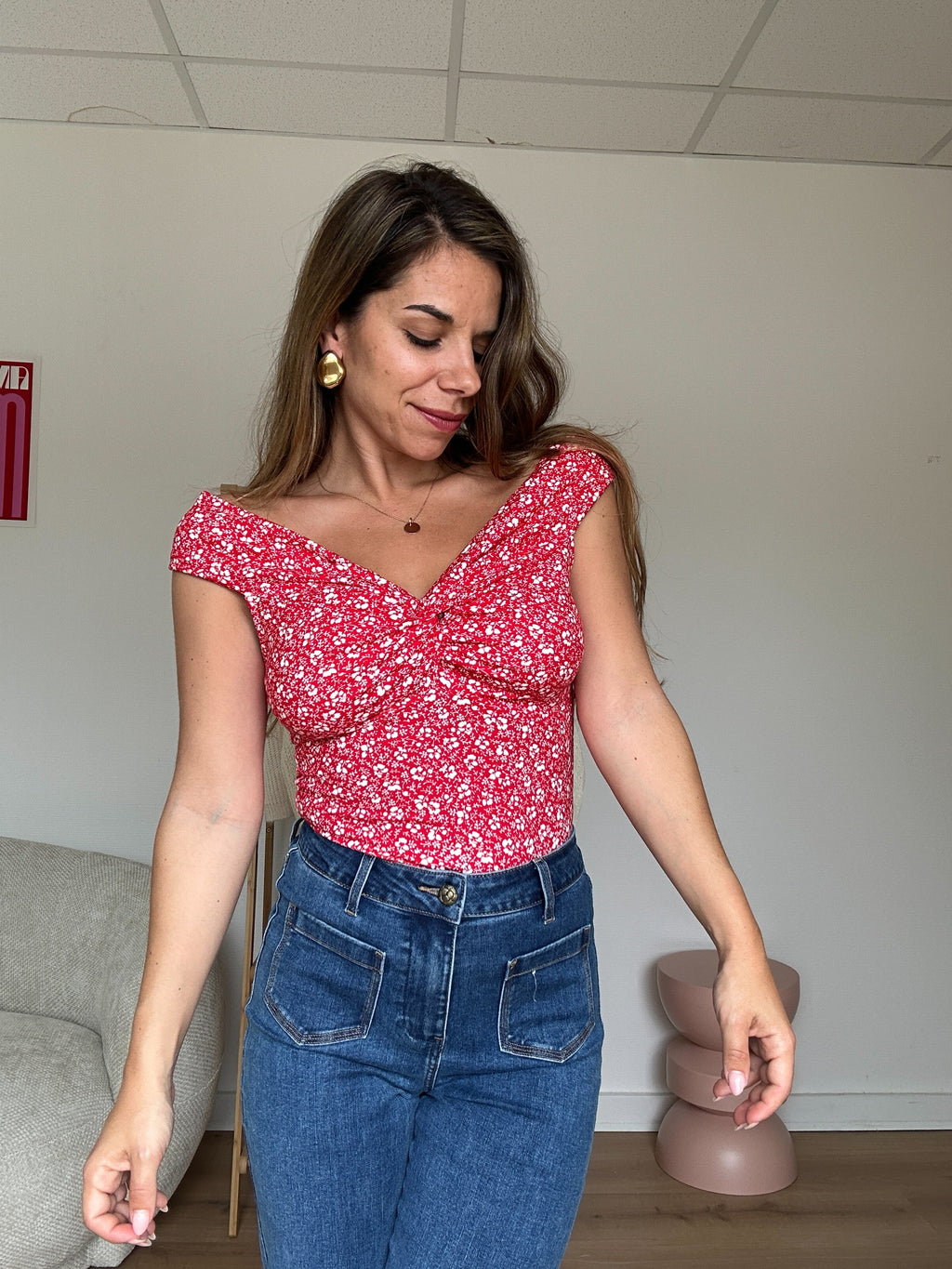 Top floral Lina