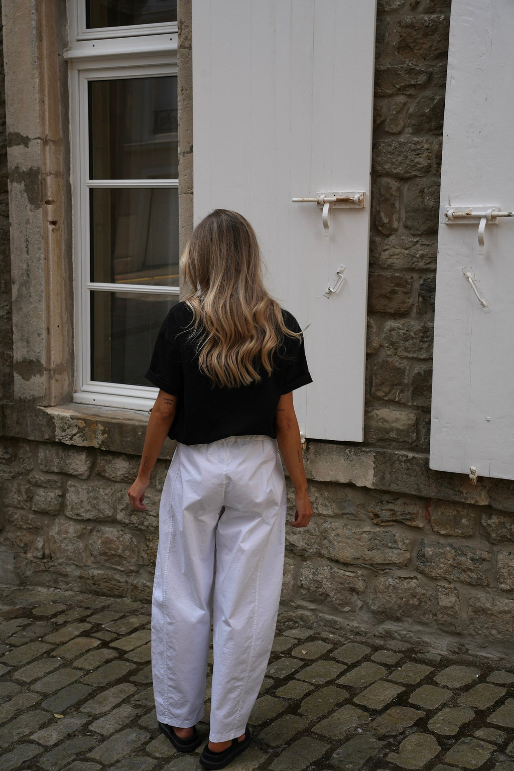 Yola Studded Pants - White