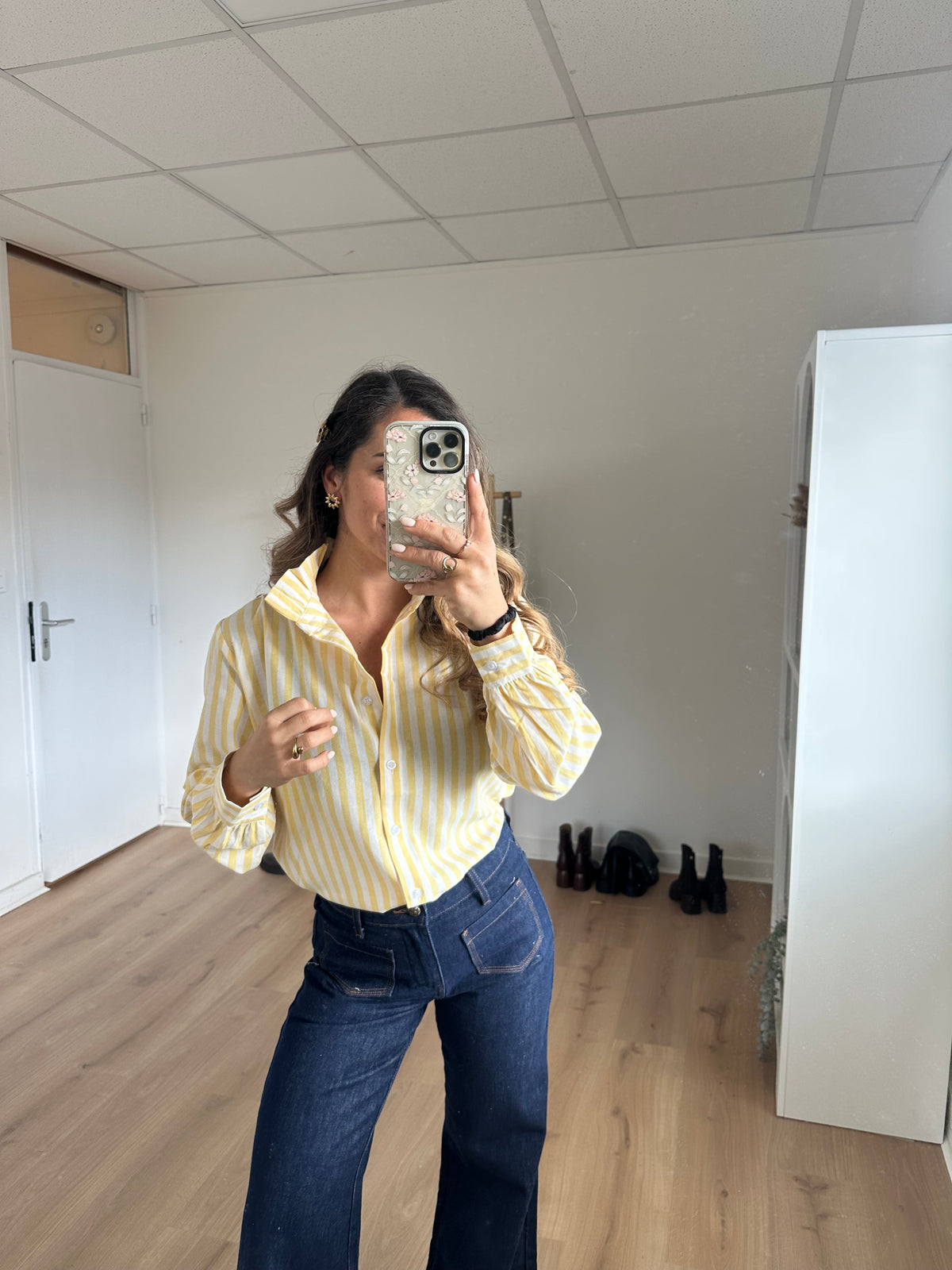 Blusa de rayas Colette amarilla