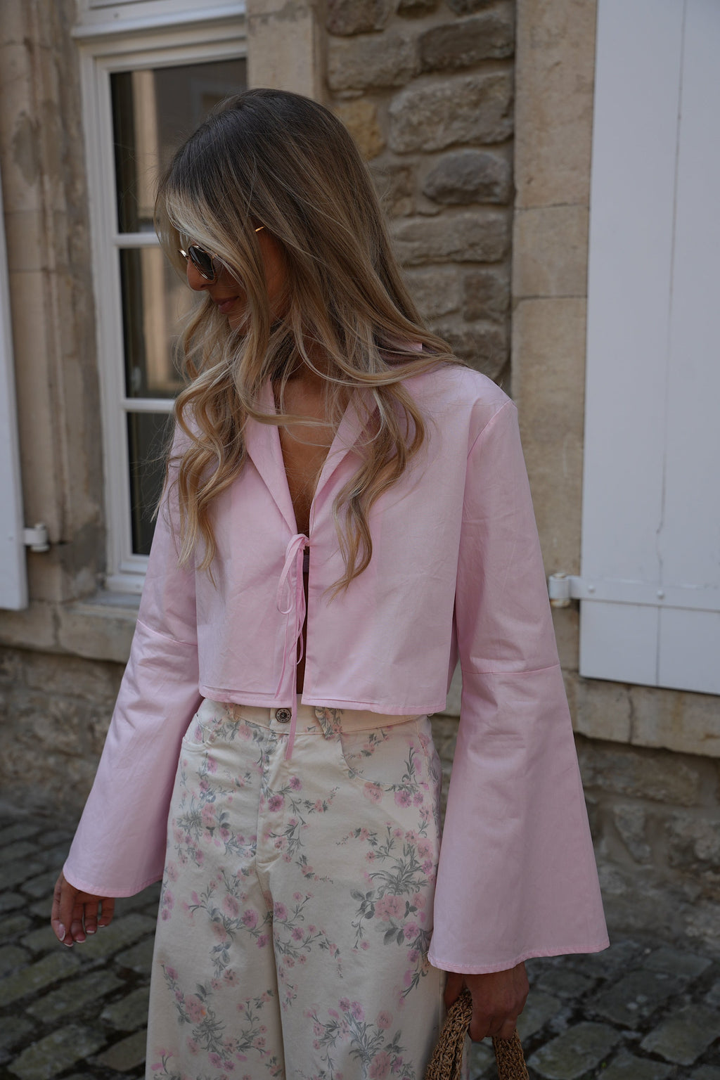 Cally Short Blouse - Pink