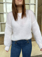 Punto Gaia De Mohair Y Lana Blanco