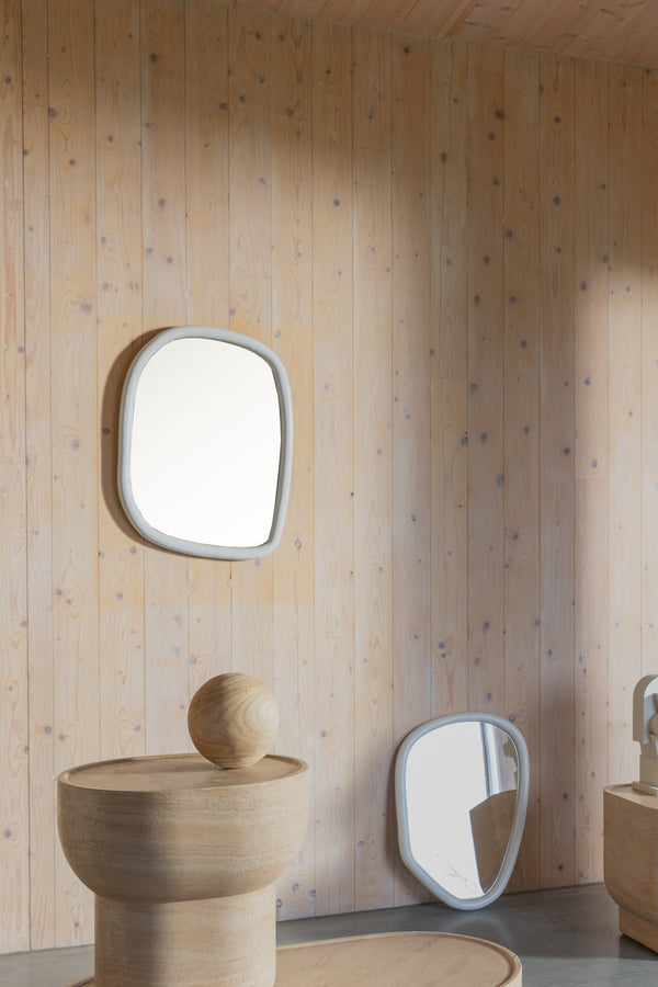 Looks M - Espejo - Madera de mango - Blanco roto