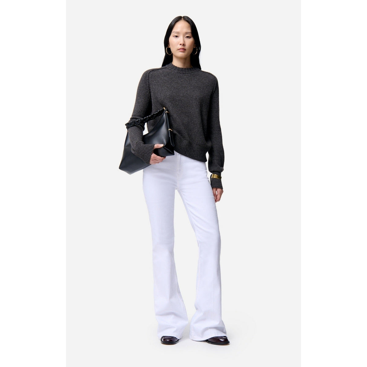 Pull Col Rond Fresia - Anthracite