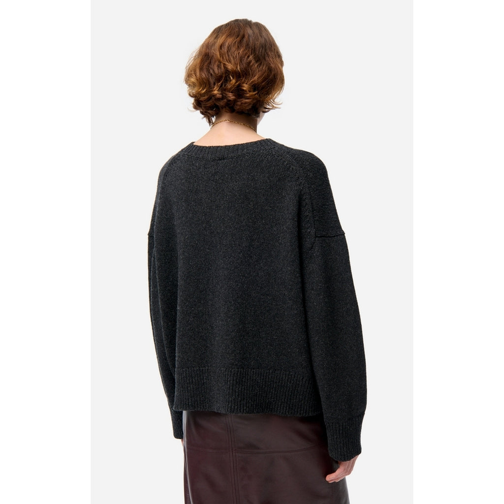 Pull Col Rond Fortuna - Anthracite