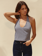 Top Blue Gingham