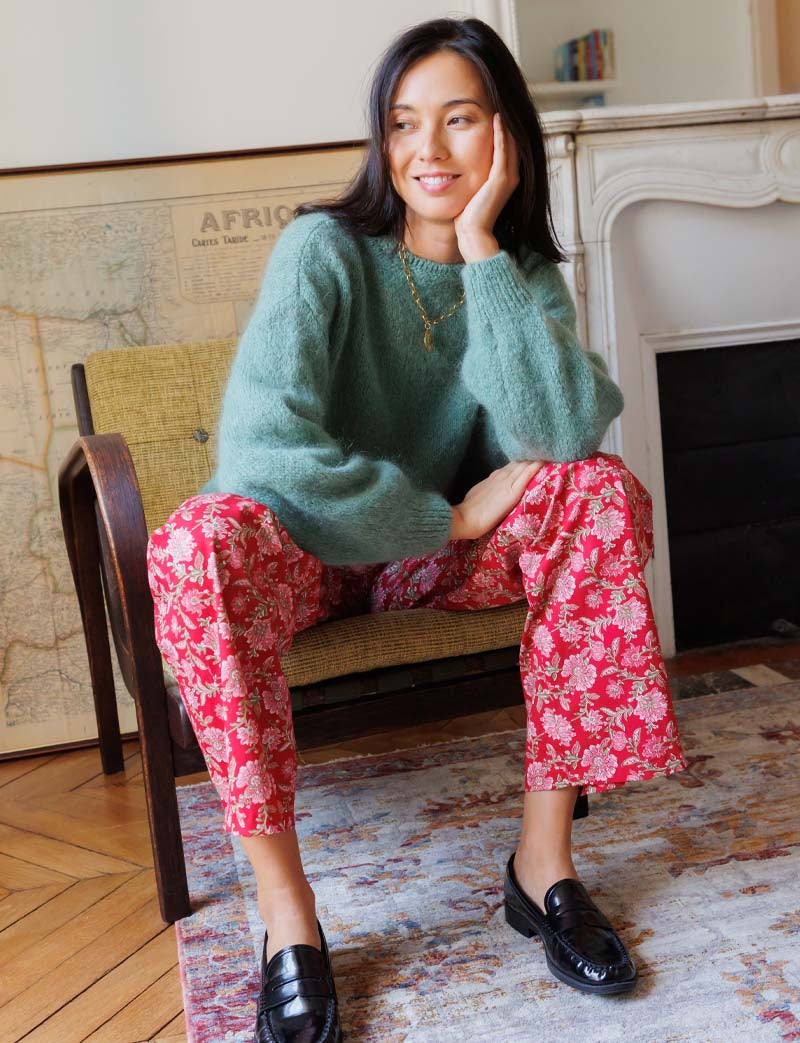 Röda Blomsterbyxor Jordy
