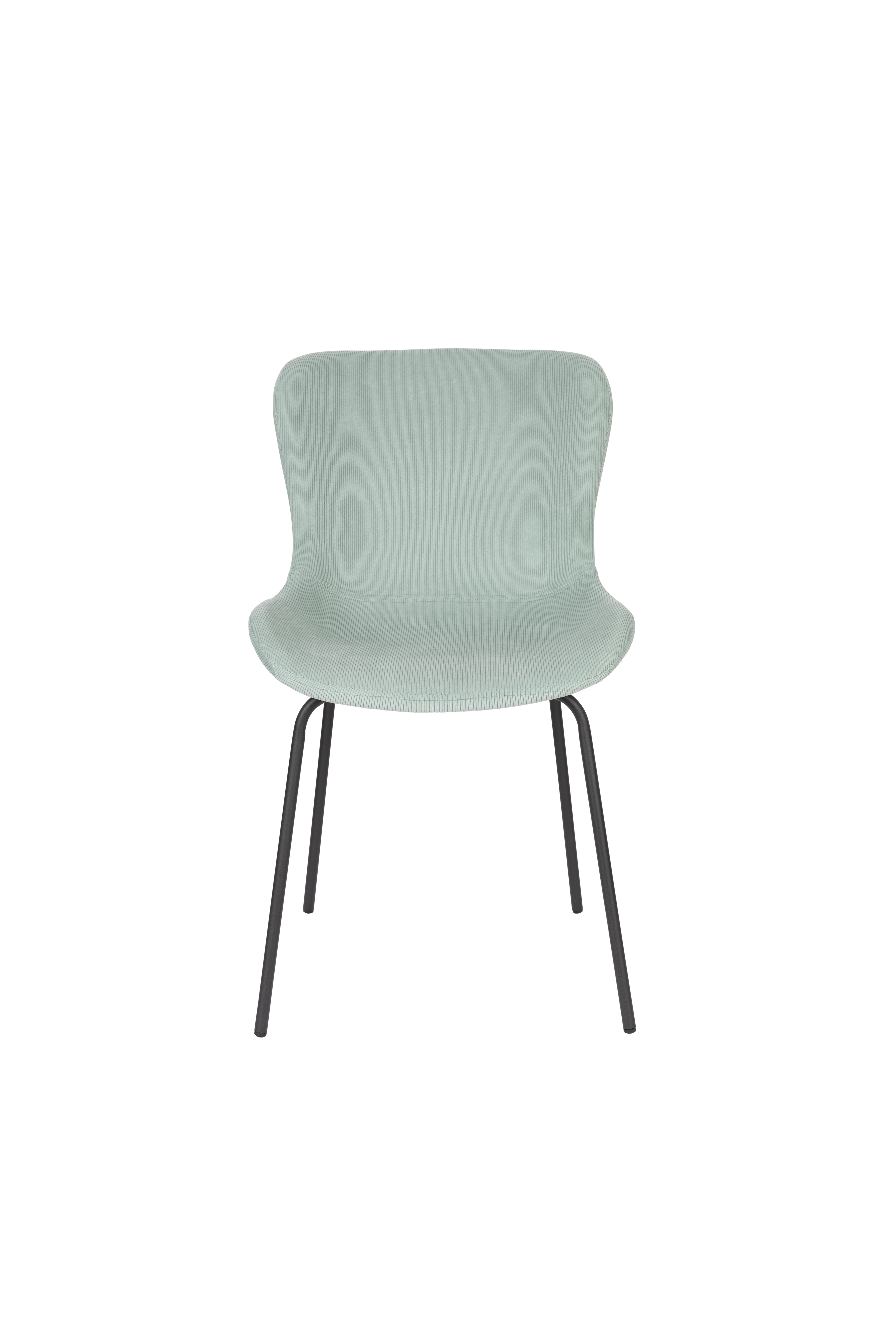 Junzo Rib - Set of 2 Dining Room Chairs - Fabric - Light Green