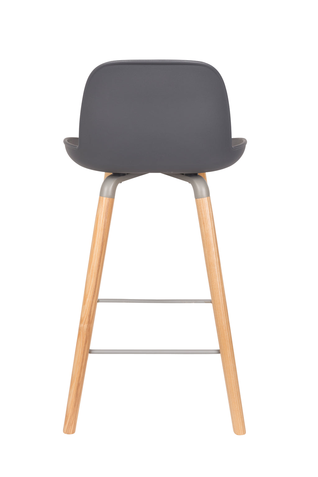 Albert Kuip 65 Cm - Set of 2 Bar & Counter Stools - Polypropylene Plastic - Dark Gray