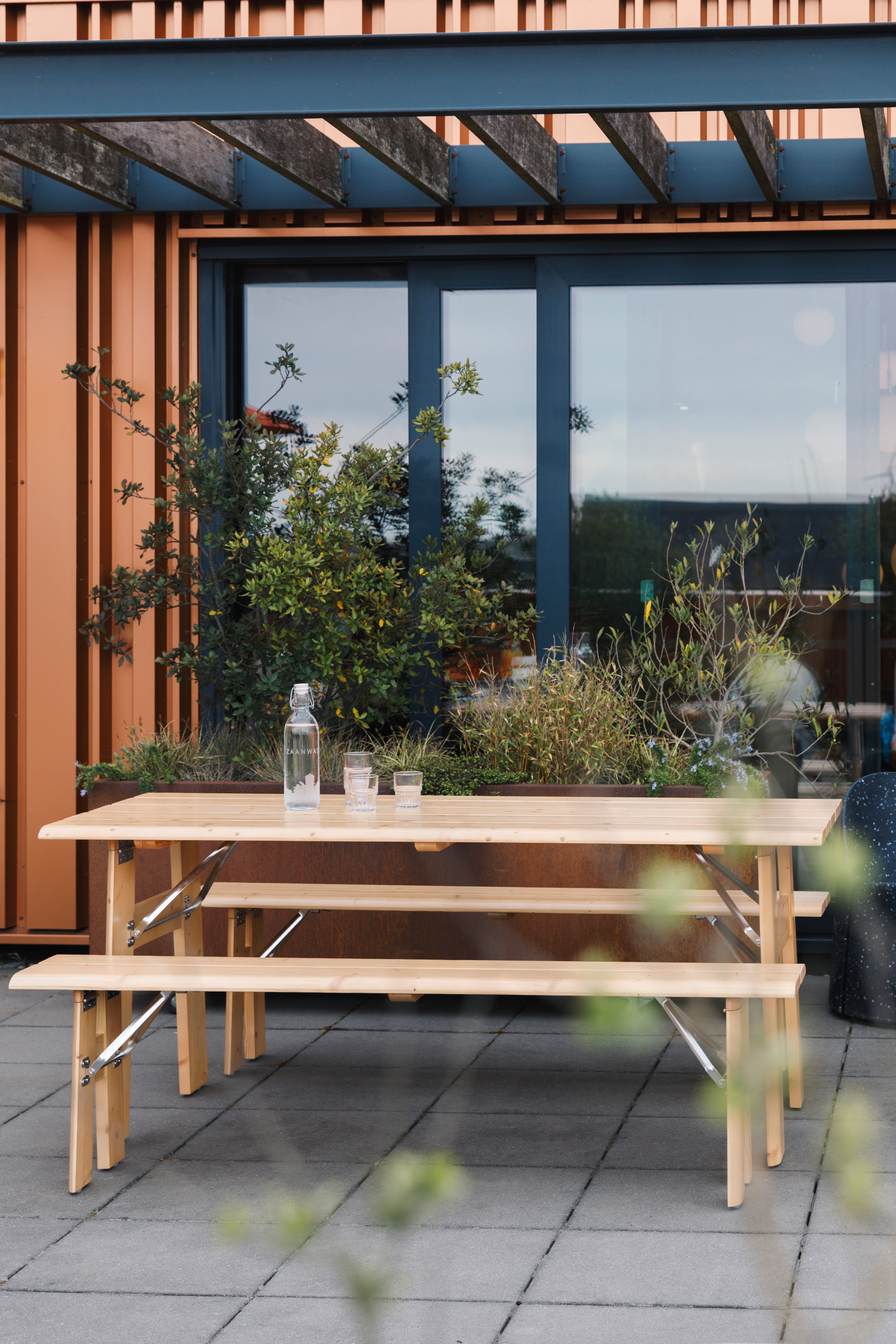 Avenue - Table D'Extérieur - Bois de pin - Naturel/Beige