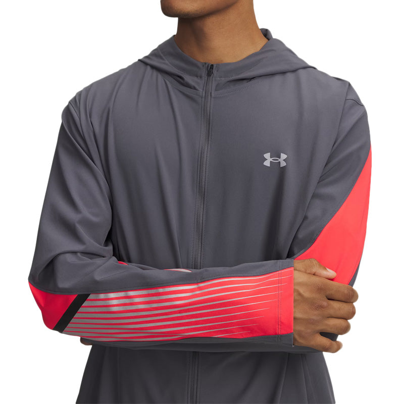 Trainingsjacke Velociti Pro Storm - Castlerock, Racer Red, Reflective - Herren