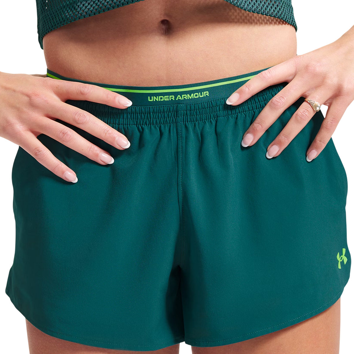 Szorty damskie Under Armour TECH PLAY UP 3IN COLORBLOCK