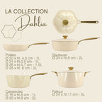 Dahlia - Set Da 8 Pezzi - Alluminio Riciclato - Beige