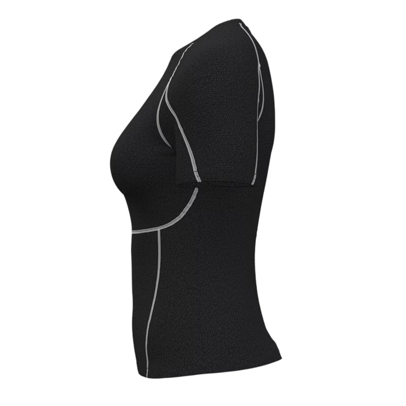 T-Shirt Heatgear Elite - Nero, Grigio - Donna