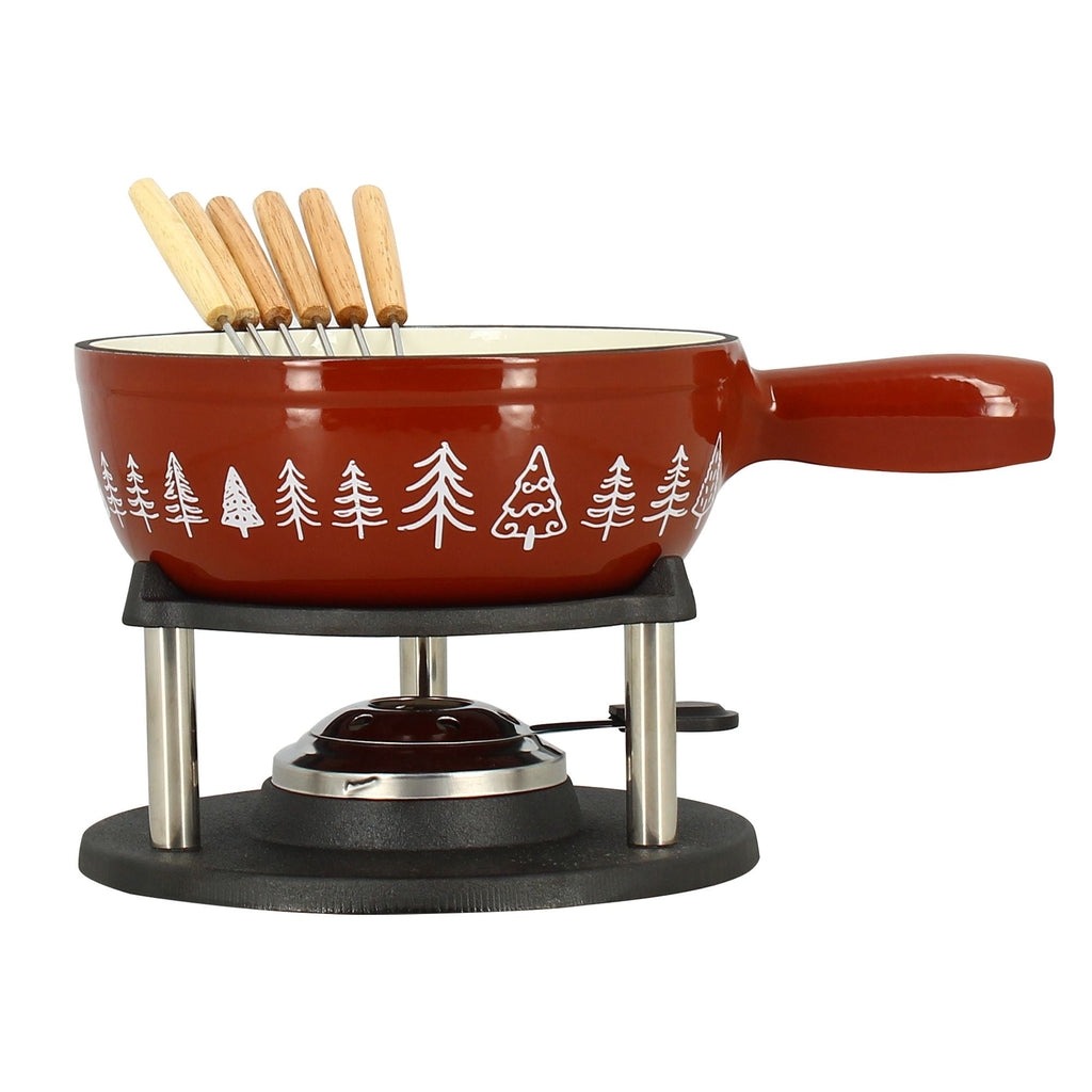 Montagne - Fondue Set With 6 Forks - Cast Iron - 1.9L