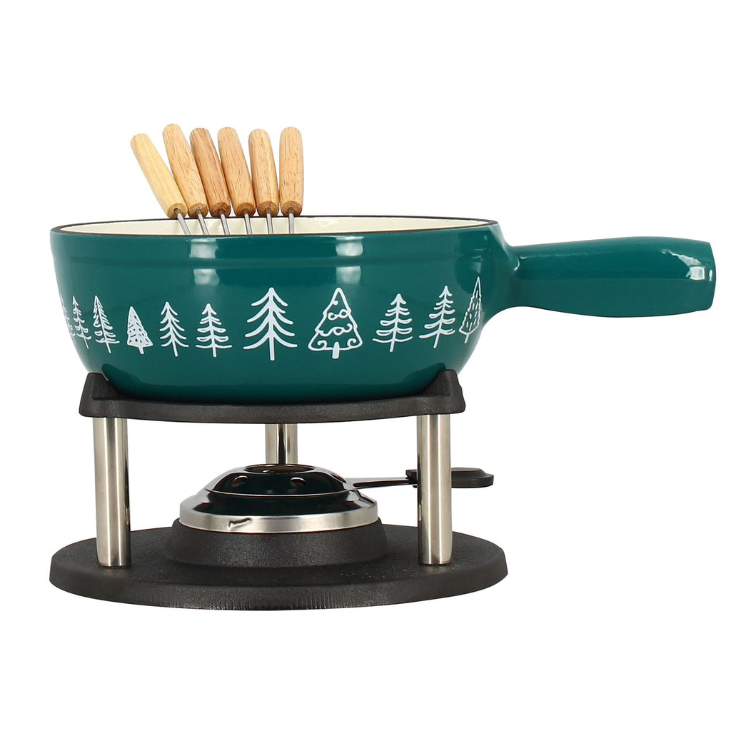 Montagne - Fondue Set With 6 Forks - Cast Iron - 1.9L