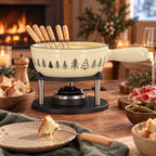 Montagne - Fondue Set With 6 Forks - Cast Iron - 1.9L
