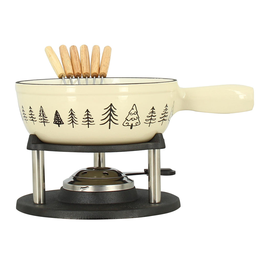 Montagne - Fondue Set With 6 Forks - Cast Iron - 1.9L