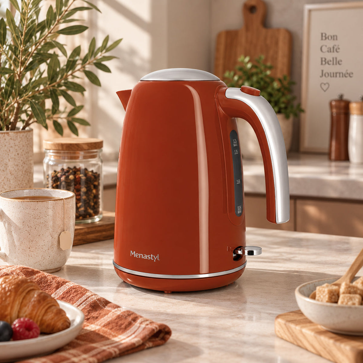 Retro - Elkedel - Rustfrit stål - 1,7 l