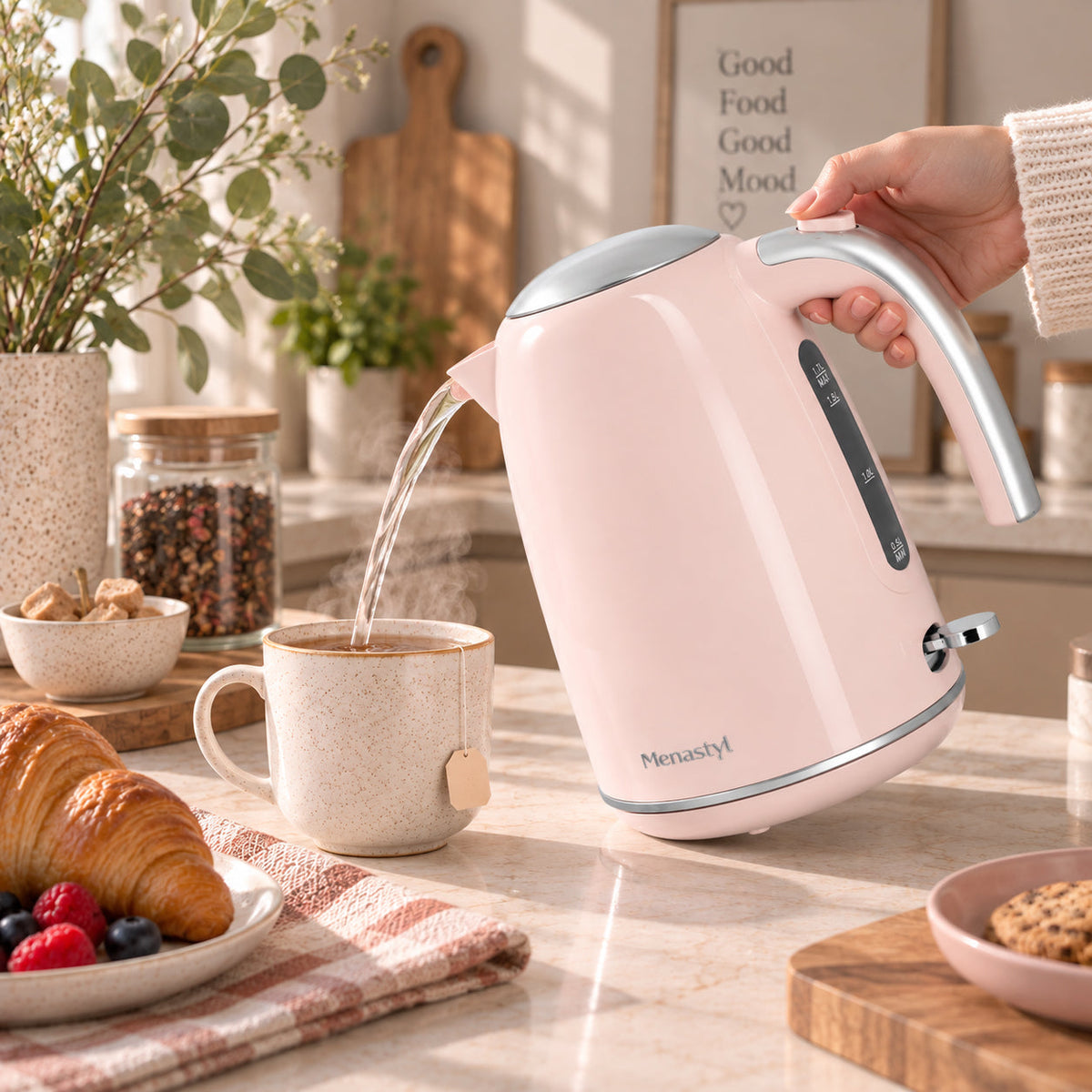 Retro - Elkedel - Rustfrit stål - 1,7 l
