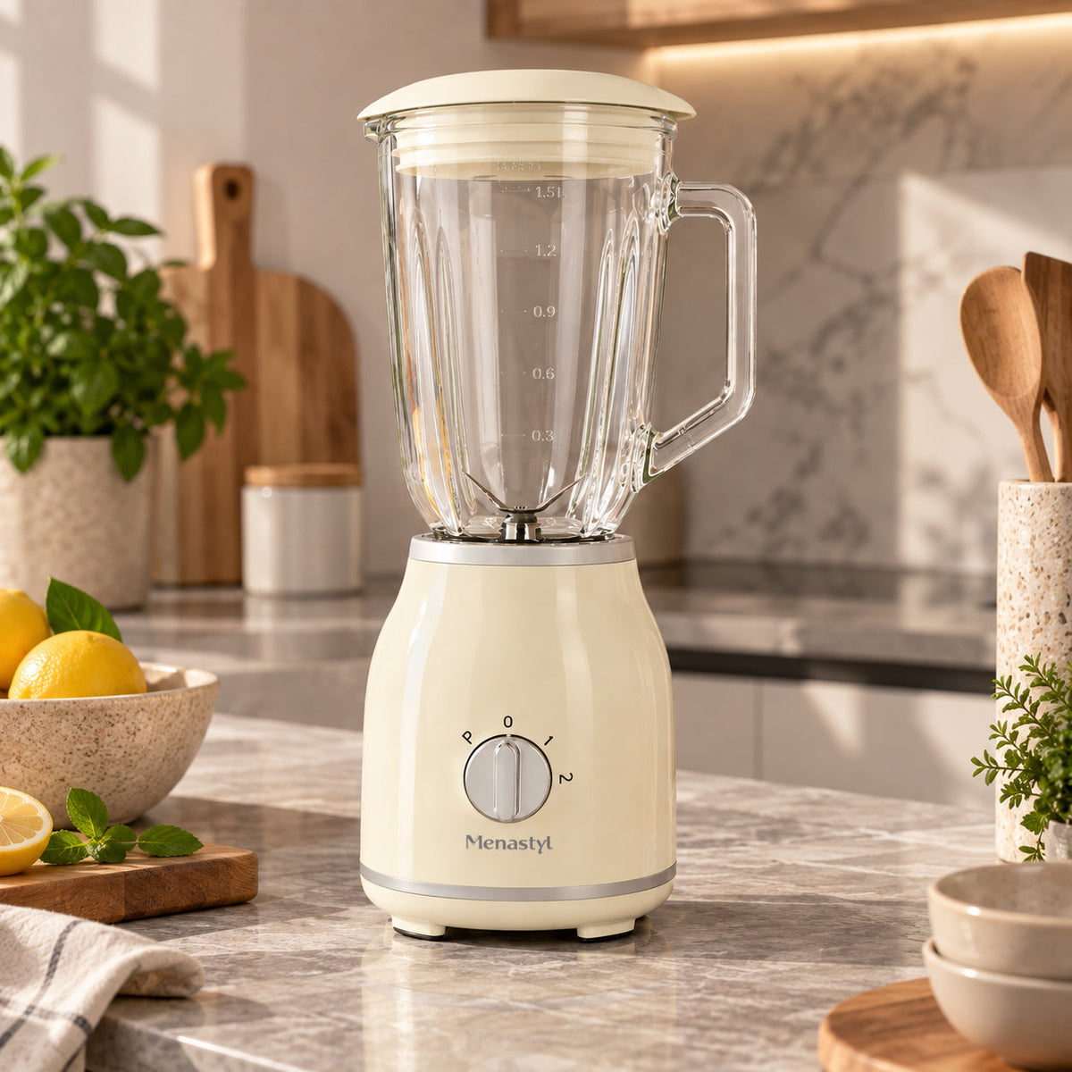 Rétro - Blender - Polypropen Och Glaskanna - 1,5 L
